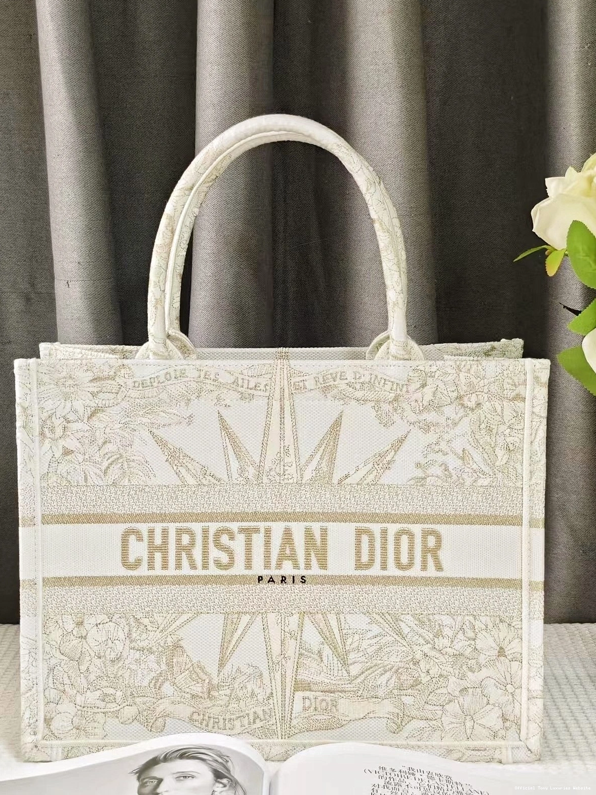 Tony Luxuries BOOK MEDIUM diro TOTE-36.5X27.5X16.5CM 0801